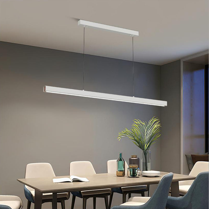 Arisha Pendelleuchte Linear Metall&Holz Modern LED Schwarz/Weiß Wohnzimmer