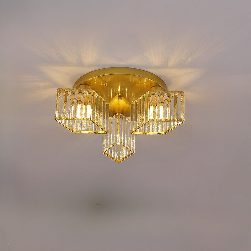 Arisha Modern Deckenleuchte Metall Kristall Wohnzimmer