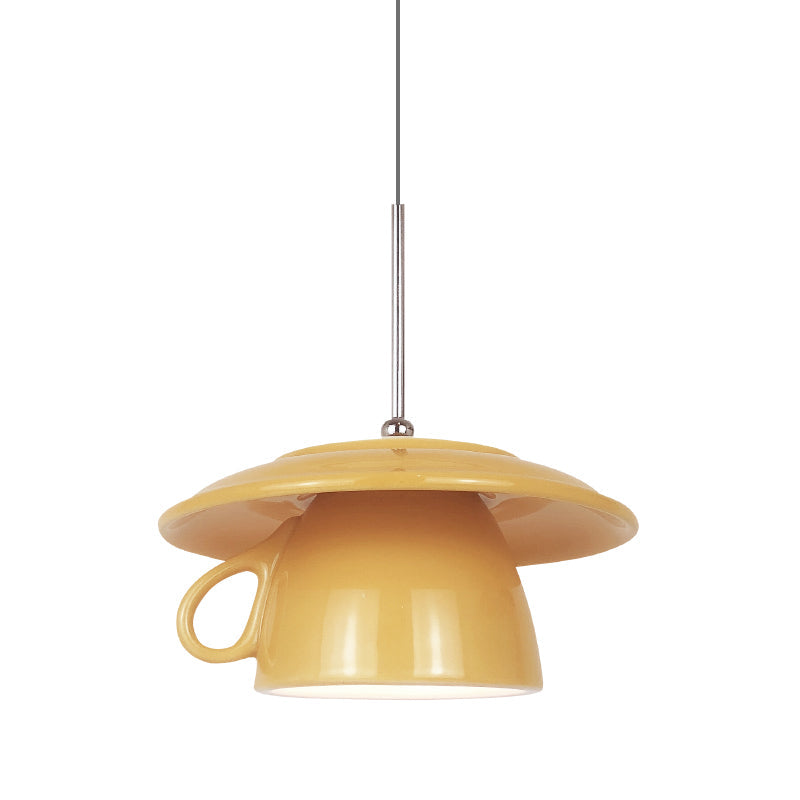 Valentina Moderne bunte LED-Pendelleuchte aus Keramik Tassenform