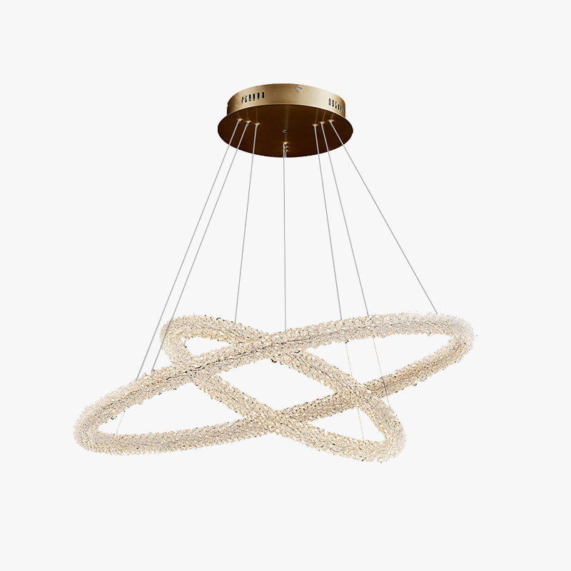 Kristy Design Rund LED Kronleuchter Metal Kristall Schlafzimmer Wohnzimmer