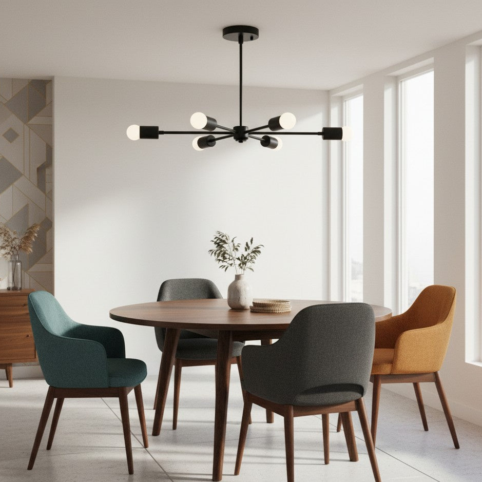 Pendelleuchte mit Rohmessing-Finish und klaren Linien