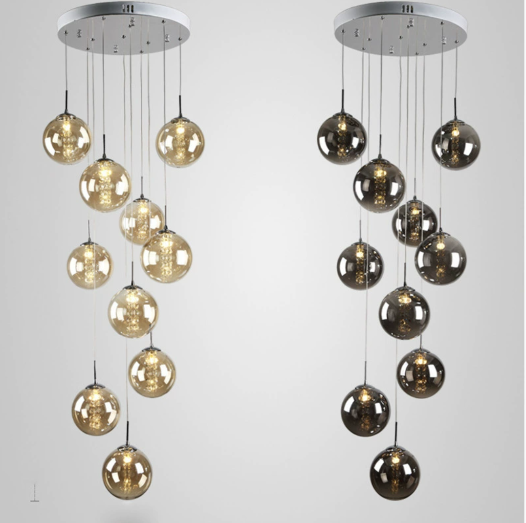 Juni luxuriöse Minimalistische Glas-Kristall Pendelleuchte