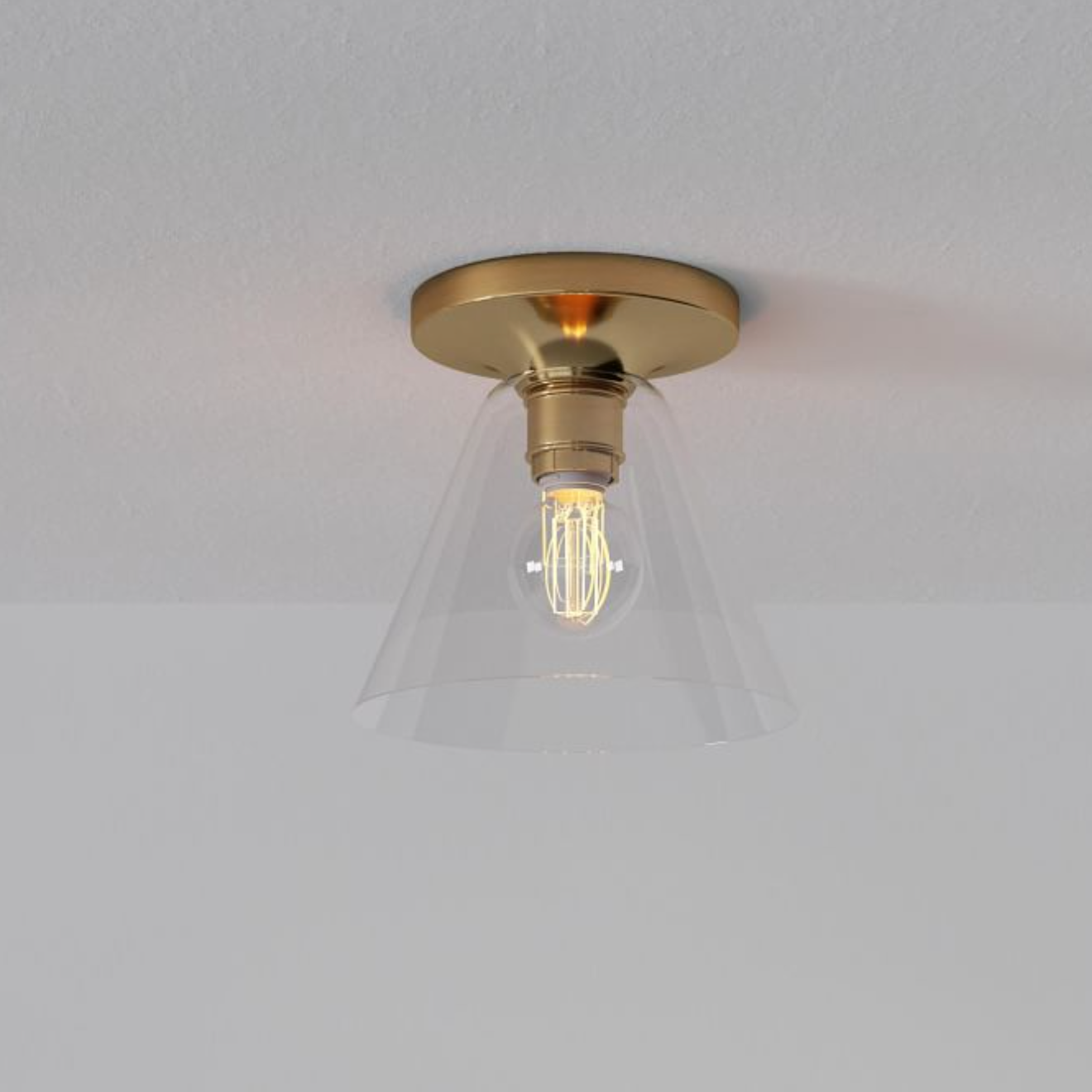 Skulpturale Glas-Deckenleuchte für moderne Räume
