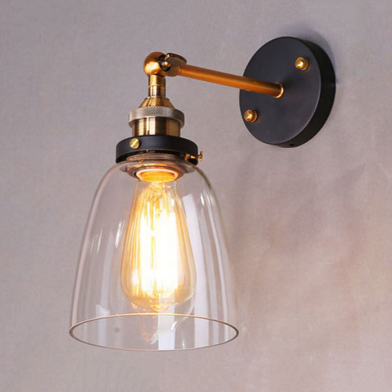 Silva Moderne LED Wandleuchte Wohn/Schlafzimmer Schwarz/Gold Glas