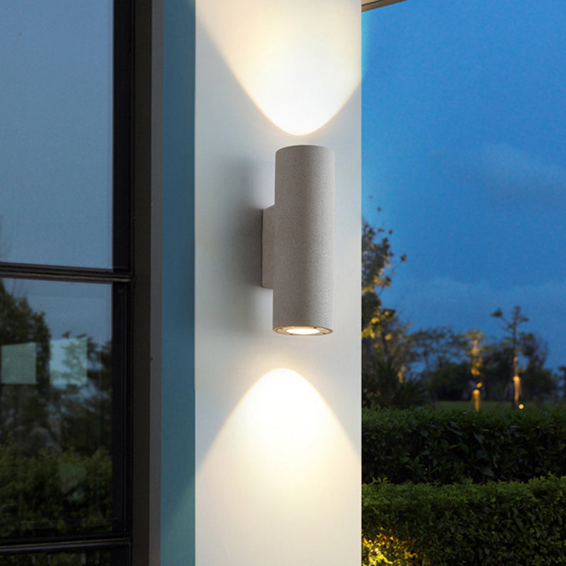 Ray Modern LED Außenwandleuchte Schwarz/Weiß Bad/Treppenhaus/Flur/Balkon/Garten Zement&Acryl