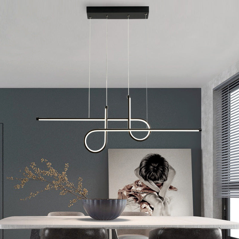 Arisha Pendelleuchte LED Esszimer/Esstisch, Schwarz/Gold, Metall