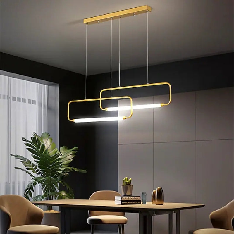 Arisha Design LED Pendelleuchte Schwarz/Gold Wohnzimmer/Esszimmer
