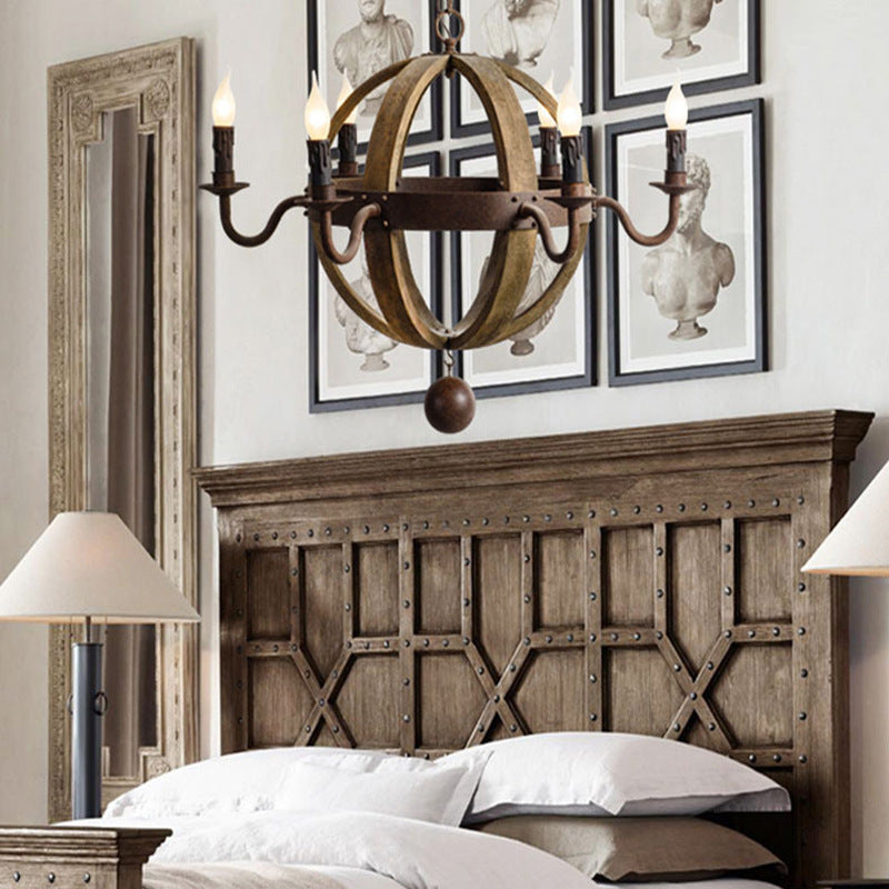 Silva Rustic Pendelleuchte Holz Metall Schlafzimmer Flur