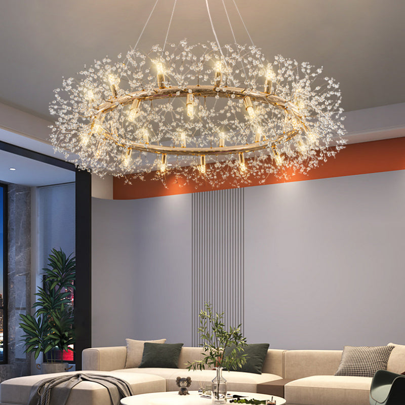 Kristy Pendelleuchte Löwenzahn LED aus goldfarbenem Modern für Schlafzimmer/Wohnzimmer