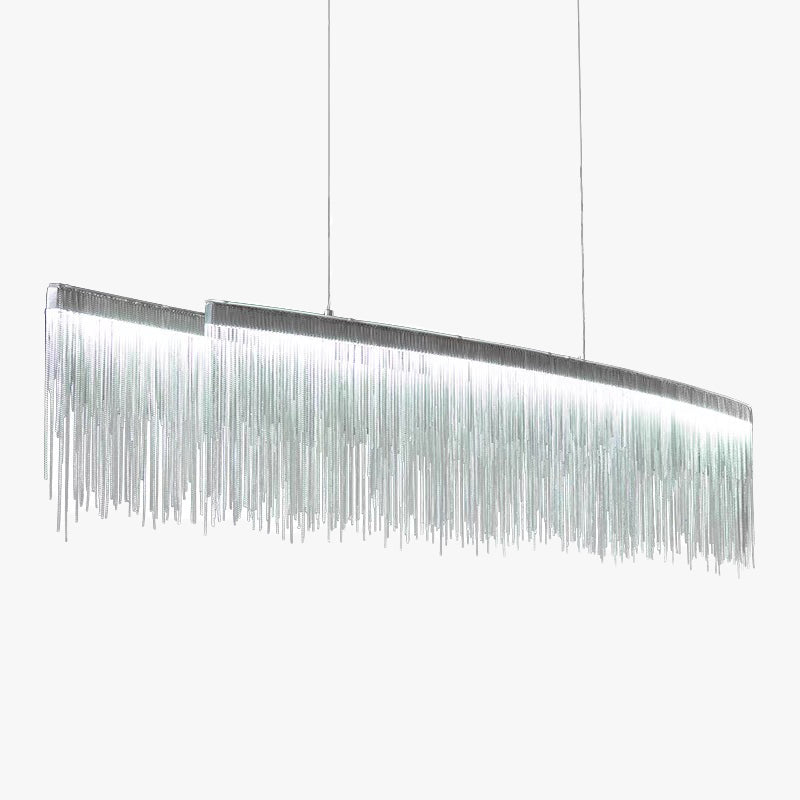 Kristy Modern Quasten Kronleuchter Gold/Chrom LED Metall Esszimmer-Letslighting