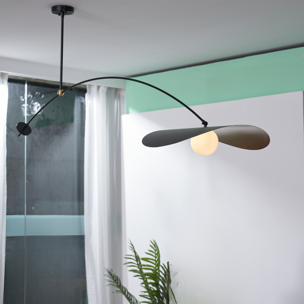 Arisha Minimalistische LED Pendelleuchte schlafzimmer Schwarz/Gold