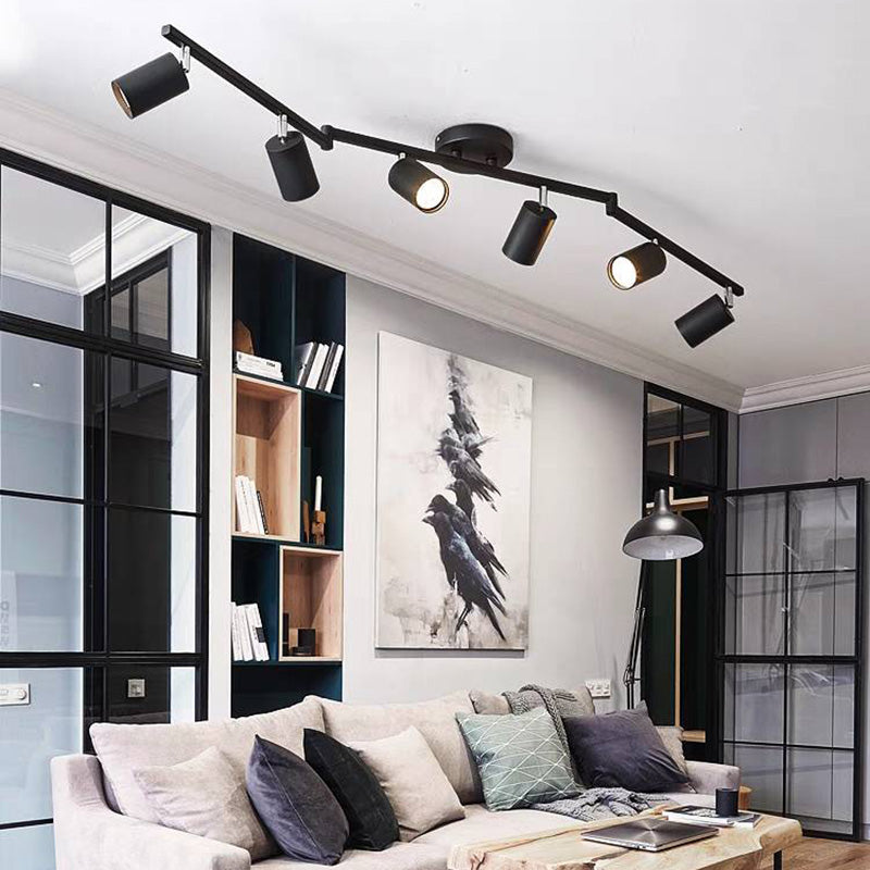 Arisha Modern LED Deckenleuchte Schwarz/Weiß/Gold Schlaf/Wohnzimmer Flur Metall 3/4/5/6 Kopf