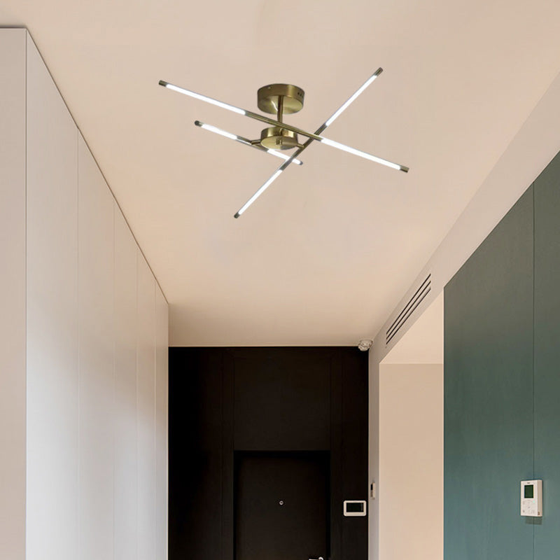 Arisha Modern Linear LED Deckenleuchte Schwarz/Gold Wohn/Schlafzimmer Metall/Acryl Multi-Flammig-Letslighting