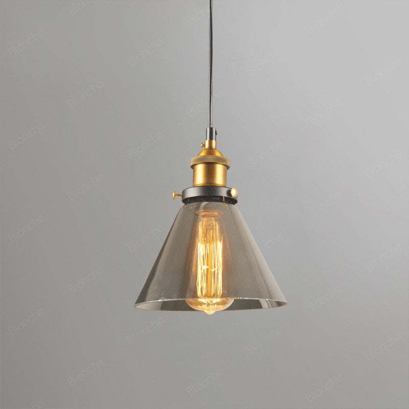 Arisha Vintage Industrie LED Pendelleuchte Esstisch/Küche Glas Metall