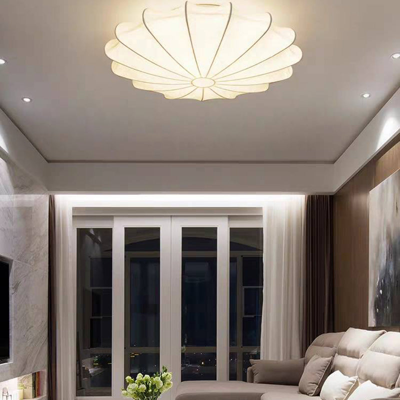 Ritta Design LED Deckenleuchte Weiß Schlaf/Wohnzimmer Stoff-Letslighting