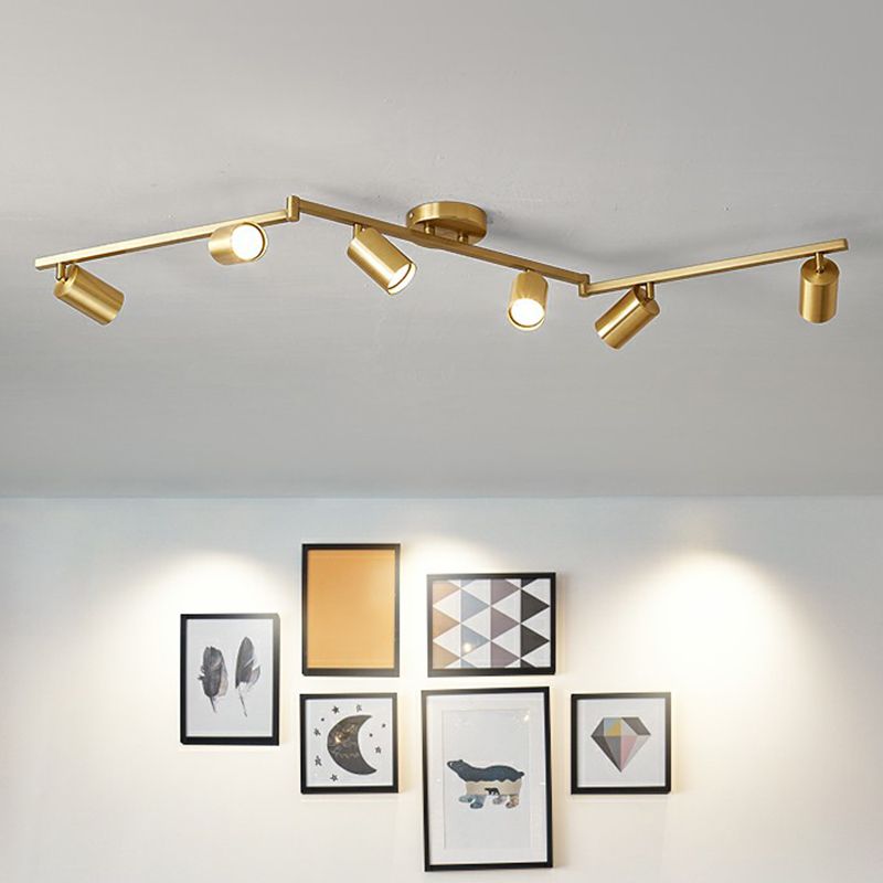 Arisha Modern LED Deckenleuchte Schwarz/Weiß/Gold Schlaf/Wohnzimmer Flur Metall 3/4/5/6 Kopf
