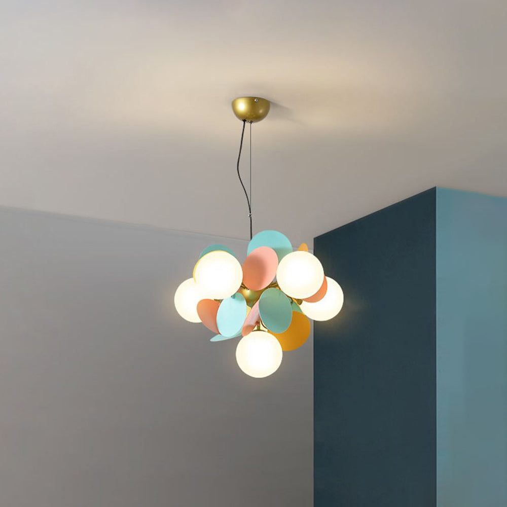 Aria Modern Kronleuchter Weltkugel Kinderzimmer, Mehrfarbig, Metall-Letslighting