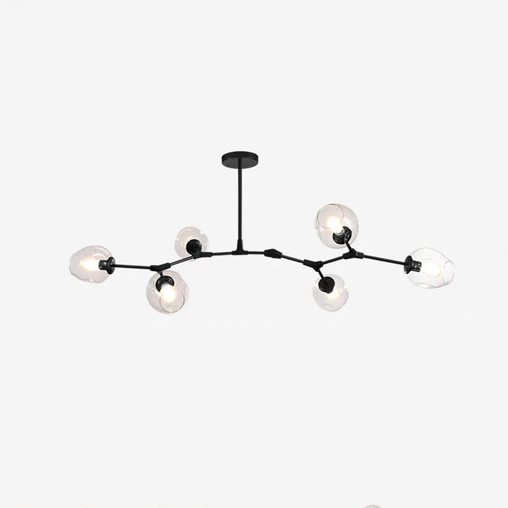 Valentina Pendelleuchte Schwarze/Gold Wohnzimmer/Schlafzimmer Metall/Glas