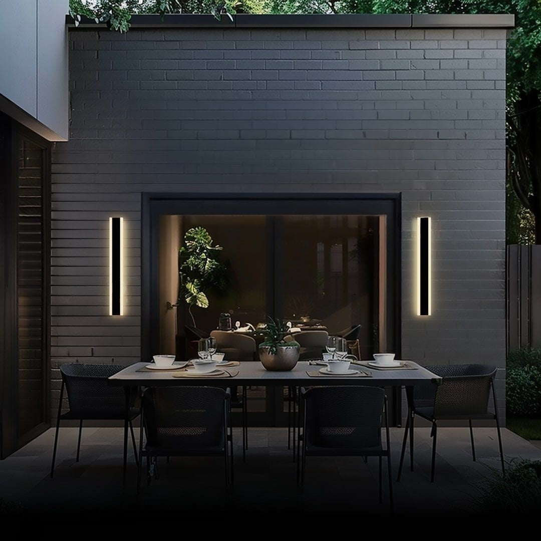 Arisha Modern Linear Außenwandleuchte Metall Acryl Garten Flur