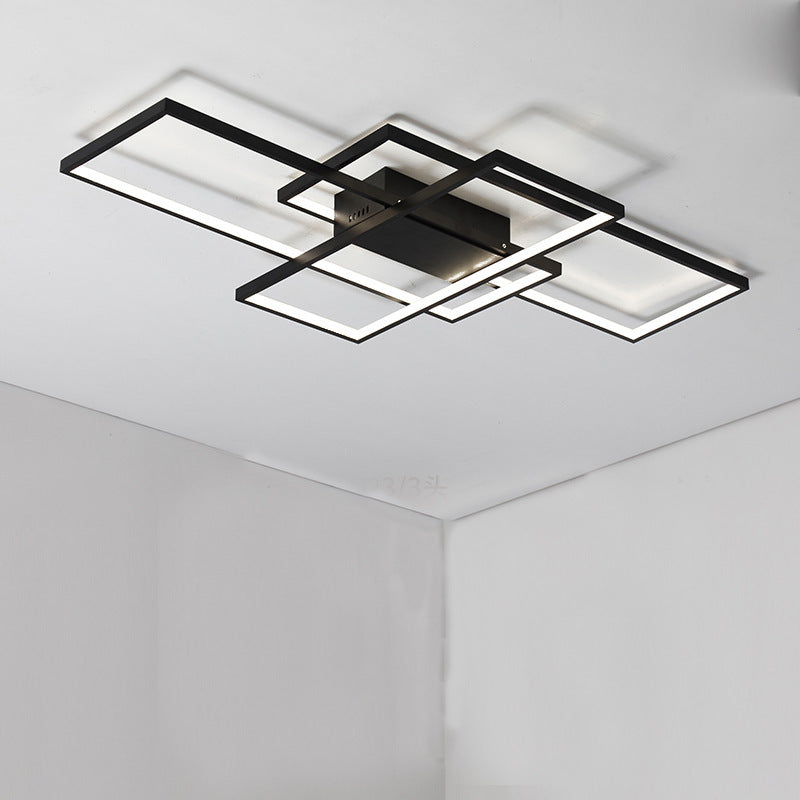 Arisha Deckenleuchte, Polygonal, Schwarz/Weiß, Wohnzimmer/Schlafzimmer