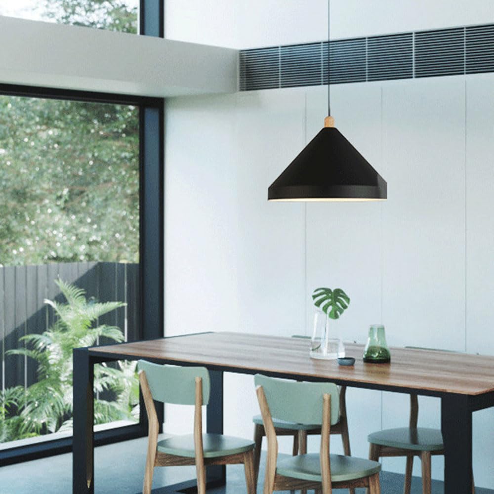 Valentina Industrial LED Pendelleuchte Schwarz/Weiß Metall Wohnzimmer