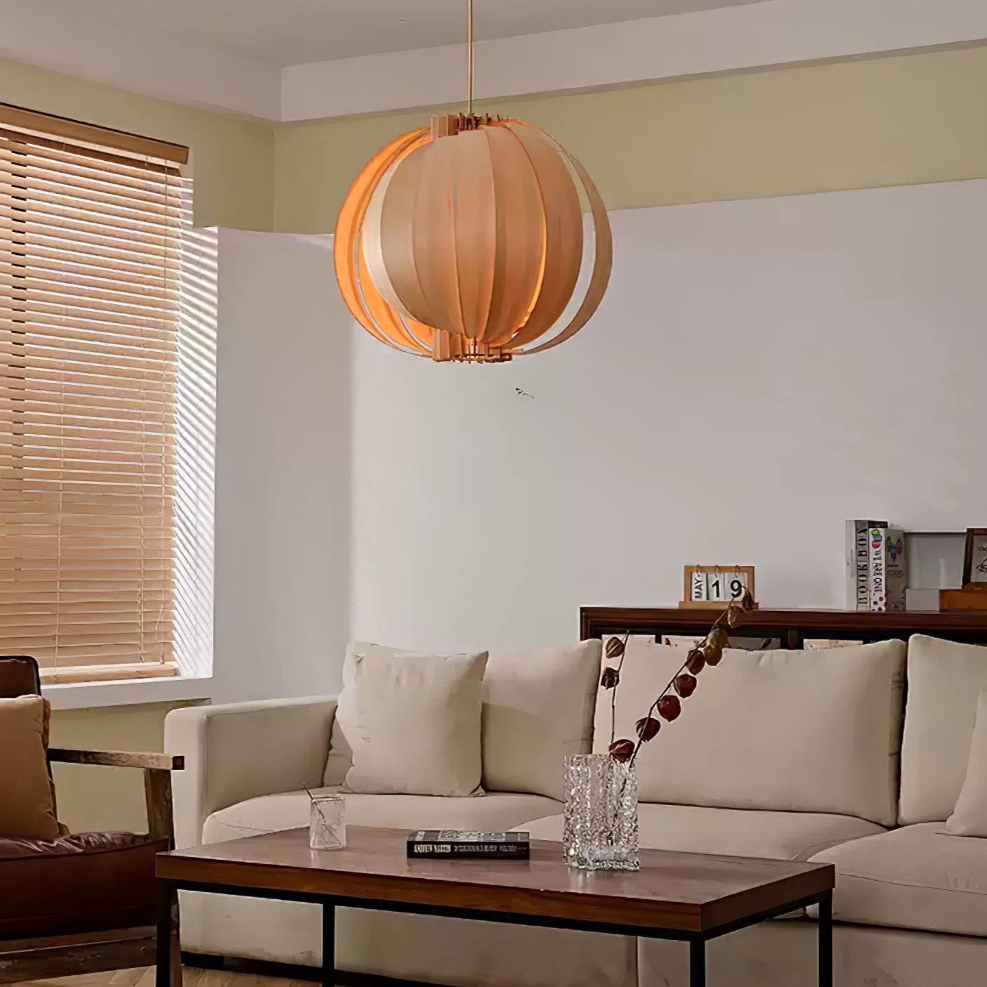 Ivraeus Premium Eleganz Ring Holz Pendelleuchte-Letslighting