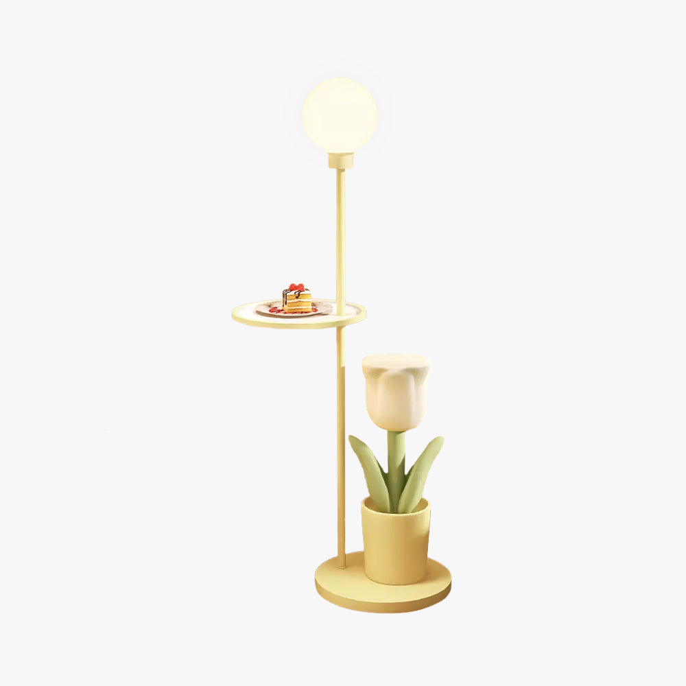Arisha Modern Blume LED Stehlampe Gelb Wohn/Schlaf/Kinderzimmer Metall