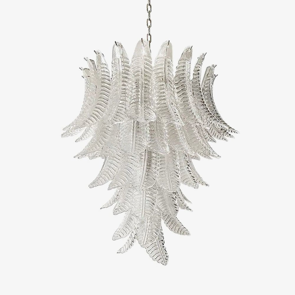 Aurora Chandelier Clear Glass Leaf Cascading Elegant - Neutralighting