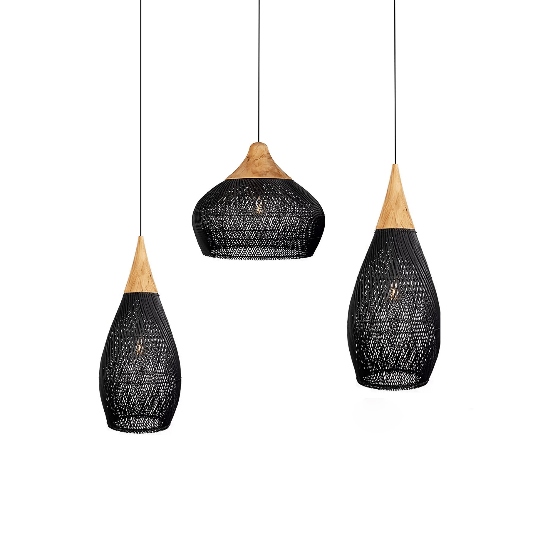 Solavn Rattanholz Pendelleuchte-Letslighting