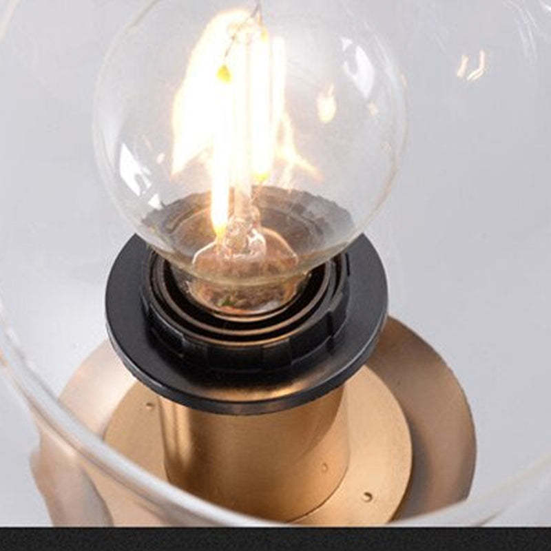 Valentina Modern LED Pendelleuchte Kugel Schwarz/Gold Ess/Wohnzimmer Glas