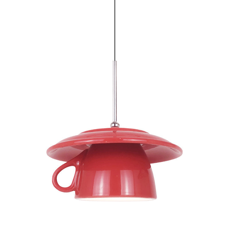 Valentina Moderne bunte LED-Pendelleuchte aus Keramik Tassenform