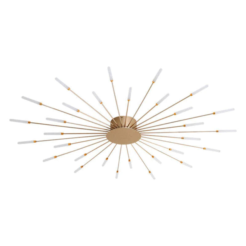 Lowry Industrial LED Deckenleuchte Schwarz/Gold Wohnzimmer Metall