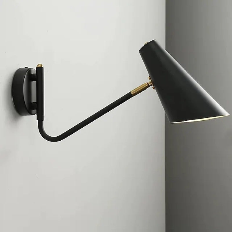 Silva Industrielle Retro Wandleuchte Eisen Schwarz/Gold
