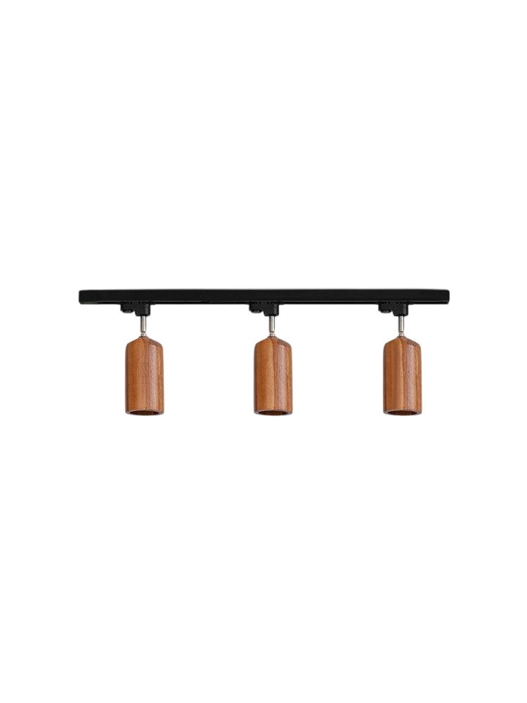 Deckenstrahler mit Holzschiene – Stilvolles Design, Mehrwinkelbeleuchtung
