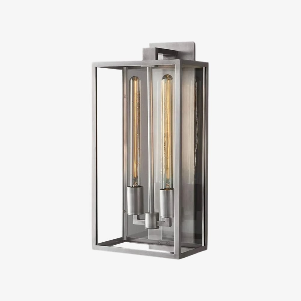 Klassische Beckman Vintage Wandleuchte - Lineares Design aus Stahl und Glas