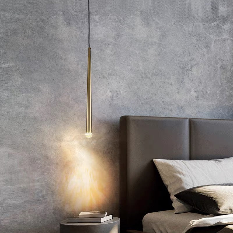 Arisha Modern LED Pendelleuchte Linear Gold Wohnzimmer Metall