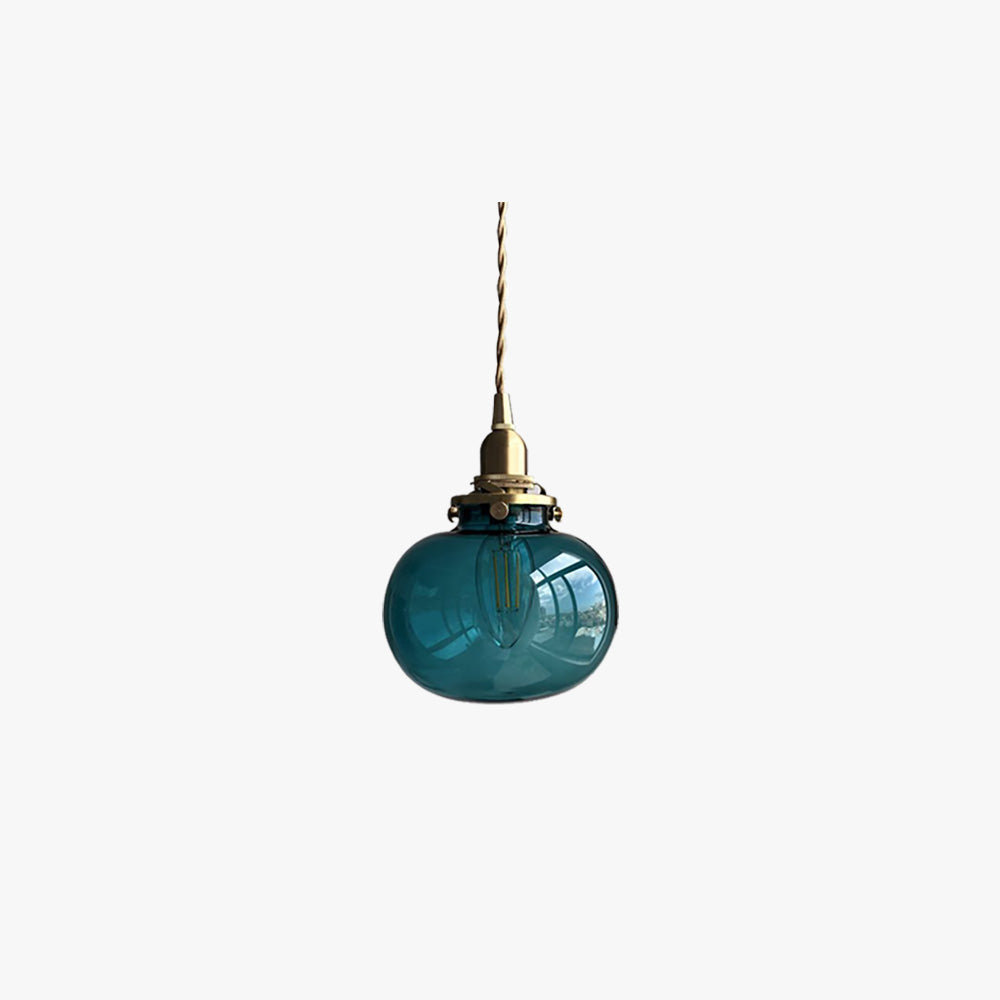 Valentina LED Pendelleuchte Elliptisch Klar/Blau/Grün Schlaf/Wohnzimmer