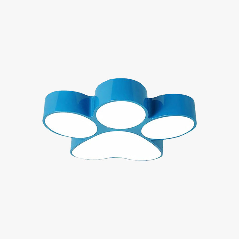 Modern Hundetatzen LED Deckenleuchte Gelb/Rot Wohn/Schlaf/Esszimmer Acryl 45/60CM Lang