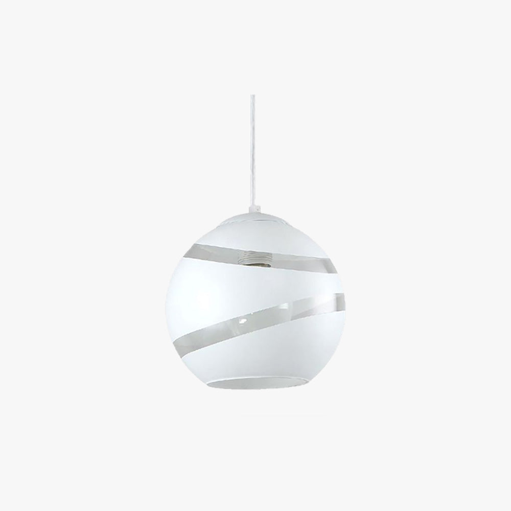 Valentina Modern LED Pendelleuchte Schwarz&Weiß Schlaf/Wohn/Esszimmer Metall&Glas ∅25CM