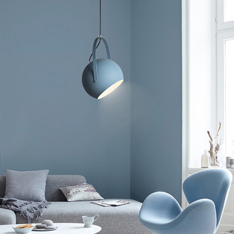Aria  Kugel LED Pendelleuchte Gelb/Blau/Grau Esszimmer