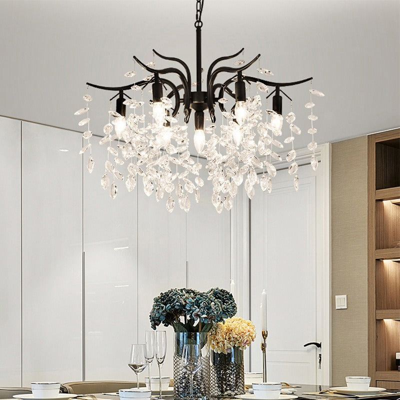 Kristy Kronleuchter Antiquität Schwarz/Gold Wohnzimmer Kristall
