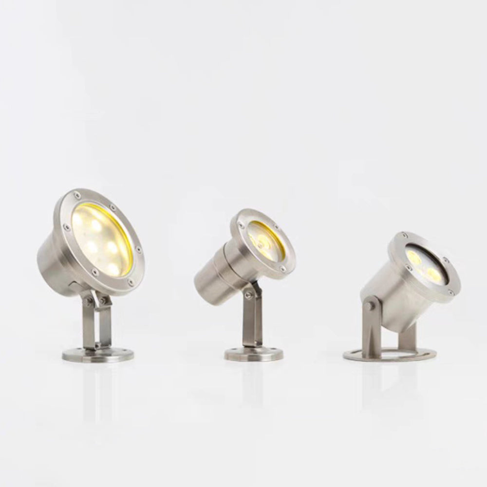 Ray Modern LED Außenleuchte Strahler unter Wasser Chrom Metall&Glas 12/13/23CM Lang