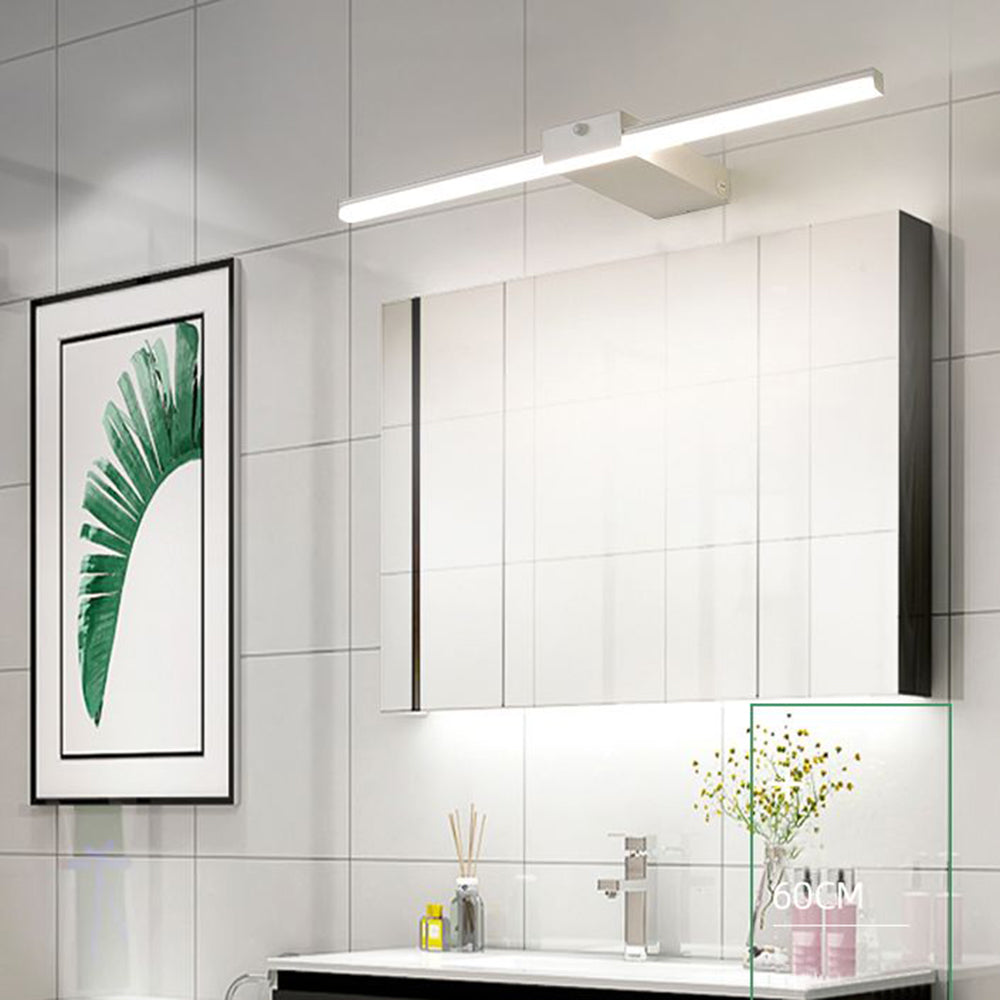 Arisha Minimalistische lineare Metall-Wandleuchte, Schwarz/Weiß, Badezimmer-Letslighting