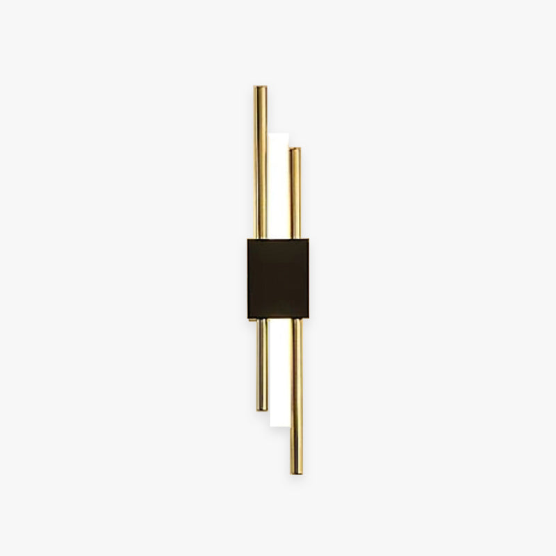 Arisha Modern LED Wandleuchte, Linear, Gold, Schwarz, Metall/Acryl, Schlafzimmer