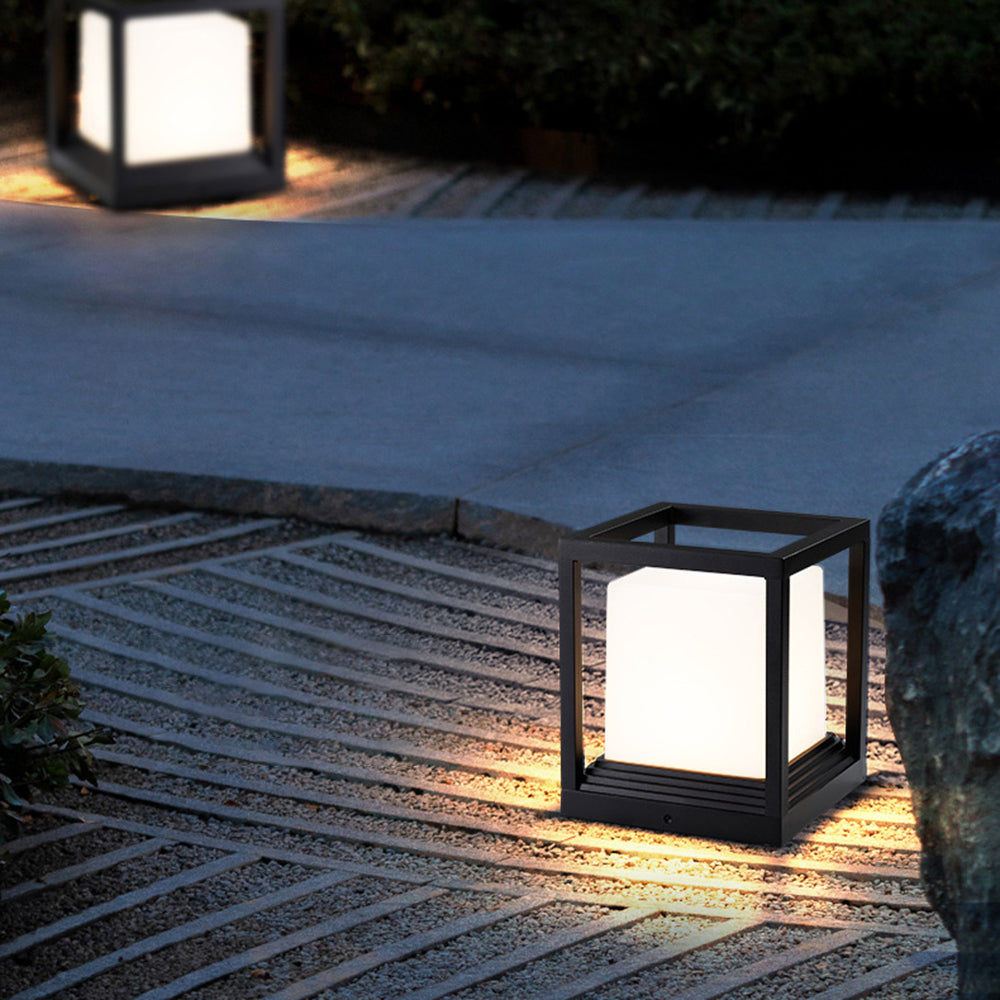 Ray Modern LED Außensockelleuchte Schwarz Garten/Terrasse/Flur