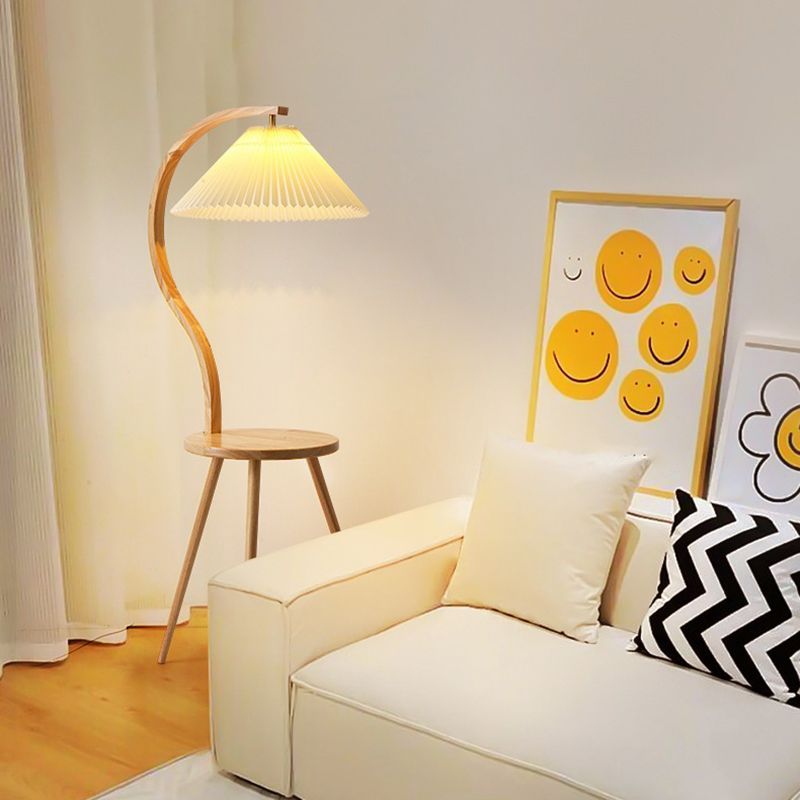 Muto Modern Plissierte Stehlampe, Acryl, Wohnzimmer/Schlafzimmer