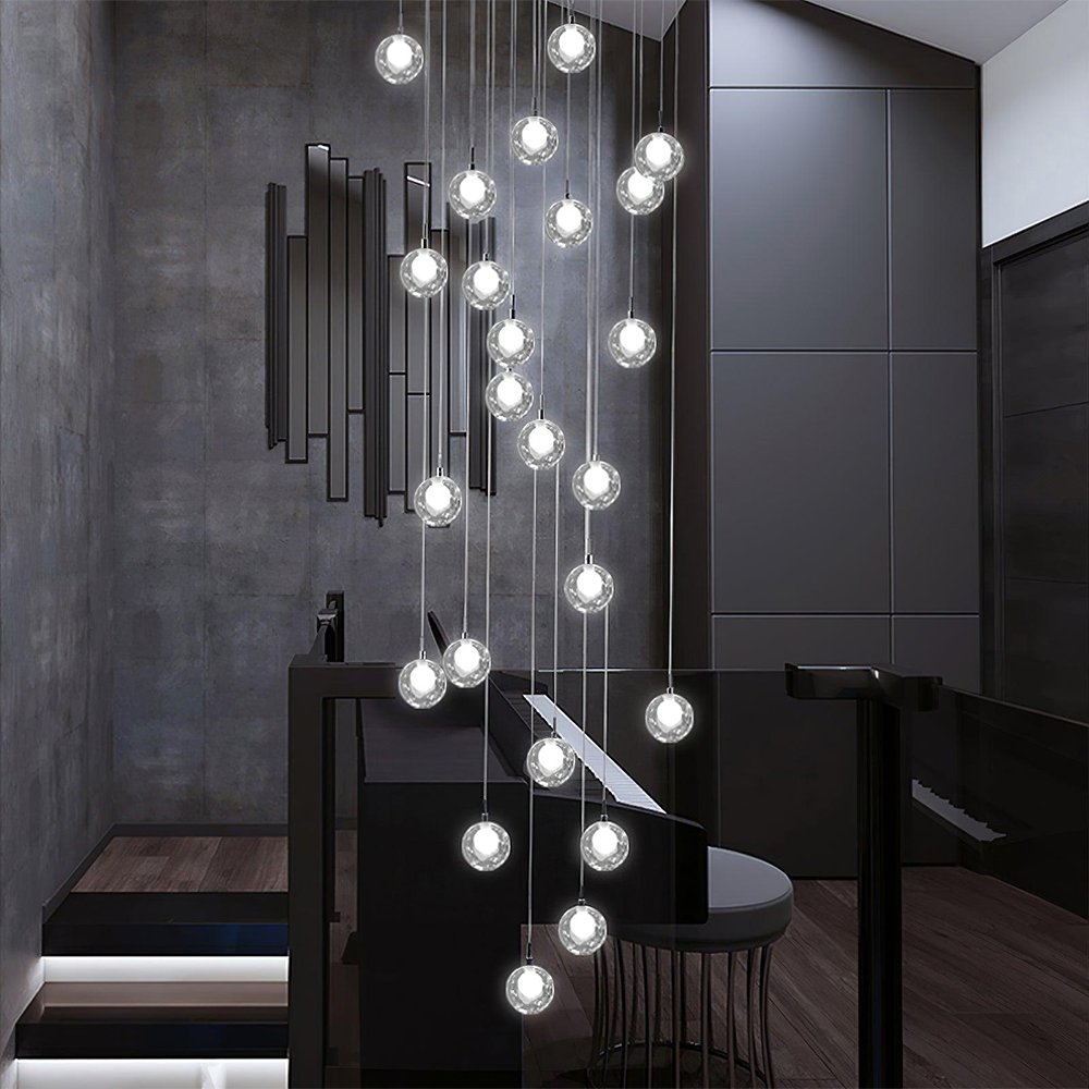Arisha Mehrfachköpfe Globus Cluster Kronleuchter Glas Wohnzimmer Esszimmer