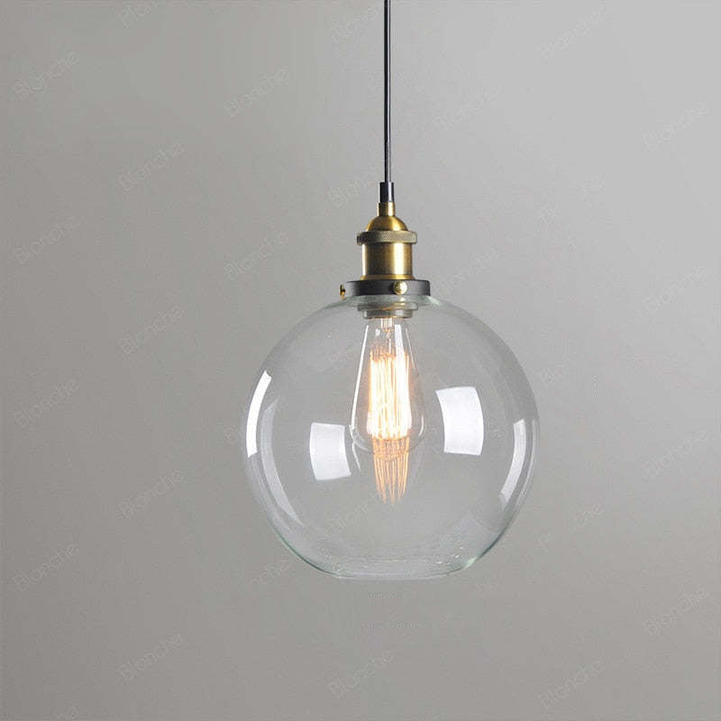Arisha Vintage Industrie LED Pendelleuchte Esstisch/Küche Glas Metall