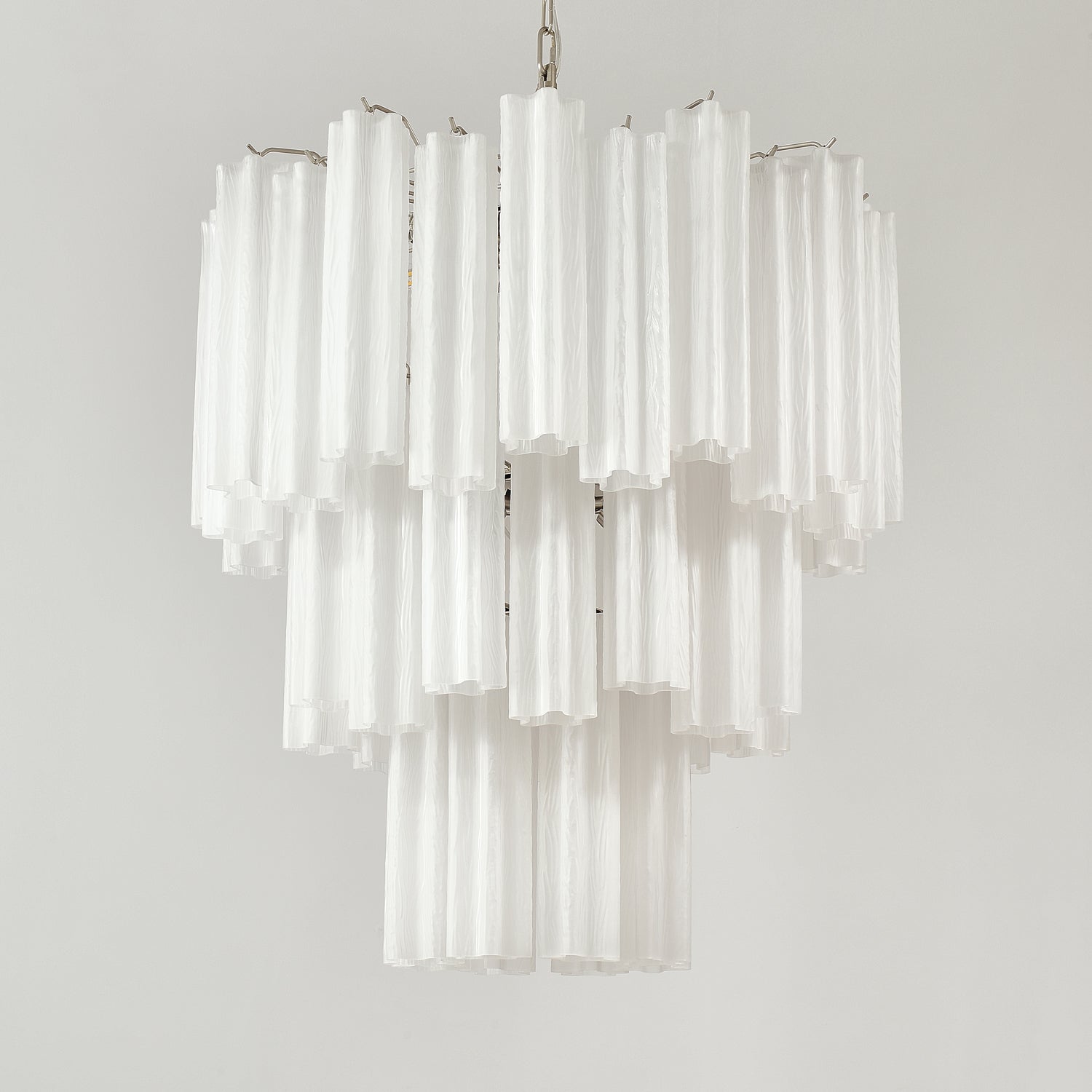 Aurora Chandelier Frosted Glass Tubes Layered Minimalist - Neutralighting