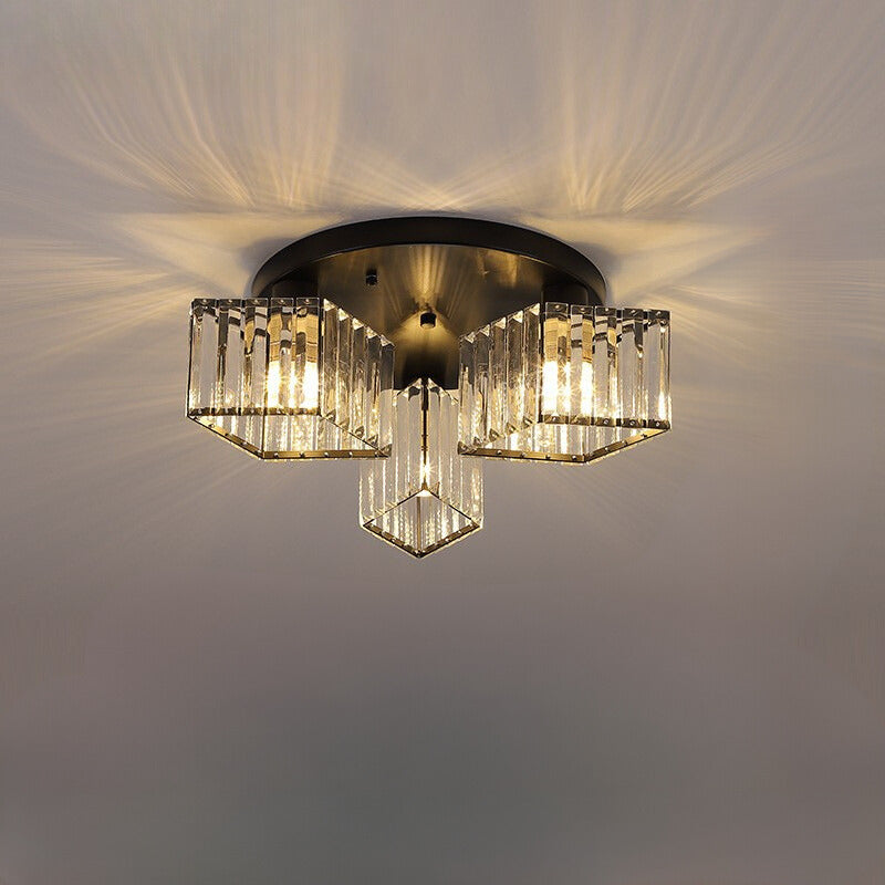 Arisha Modern Deckenleuchte Metall Kristall Wohnzimmer